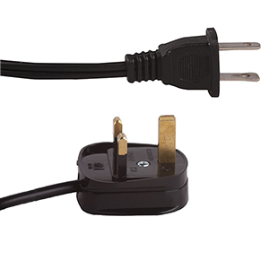 Aansluitsnoeren met UK en USA stekker